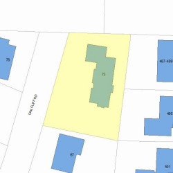 73 Oak Cliff Rd, Newton MA  02460-2324 plot plan