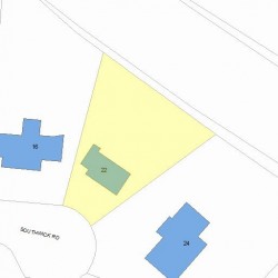 22 Southwick Rd, Newton MA  02468-2223 plot plan