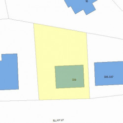 339 Elliot St, Newton MA 02464-1100 plot plan