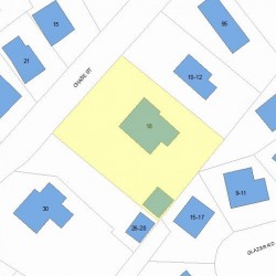 18 Chase St, Newton MA  02459-2214 plot plan