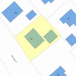 160 Waltham St, Newton MA 02465-1333 plot plan