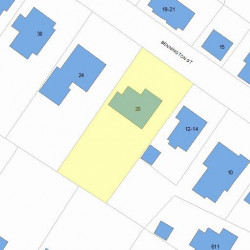 20 Bennington St, Newton MA 02458-1902 plot plan