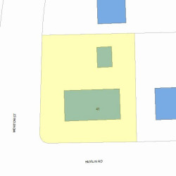 41 Hamlin Rd, Newton MA  02459-1001 plot plan