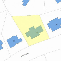 82 Brookline St, Newton MA 02467 plot plan