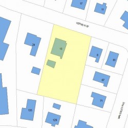 18 Vernon St, Newton MA 02458-2026 plot plan