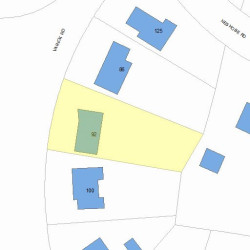 92 Varick Rd, Newton MA 02468-1321 plot plan