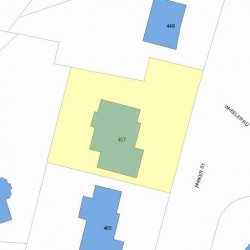 457 Parker St, Newton MA 02459-2652 plot plan
