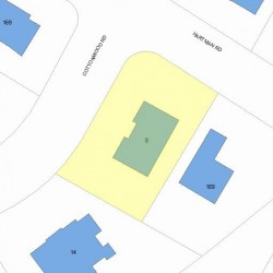 8 Cottonwood Rd, Newton MA 02459-3112 plot plan