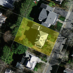 37 Hobart Rd, Newton MA 02459-1312 aerial view