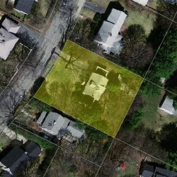 22 Agawam Rd, Newton MA 02468-1303 aerial view