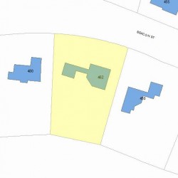 462 Beacon St, Newton MA 02459 plot plan