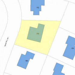 178 Kirkstall Rd, Newton MA 02460-2441 plot plan