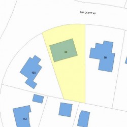88 Brackett Rd, Newton MA  02458-2614 plot plan