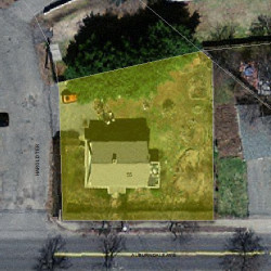 55 Auburndale Ave, Newton MA 02465-1403 aerial view