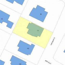 111 Grasmere St, Newton MA  02458-2212 plot plan