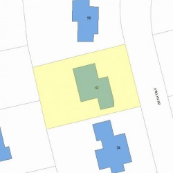 42 Evelyn Rd, Newton MA 02468-1217 plot plan