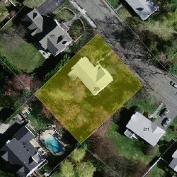203 Old Farm Rd, Newton MA  02459-3437 aerial view
