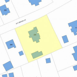 230 Mount Vernon St, Newton MA 02465-2519 plot plan