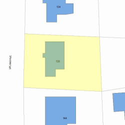 138 Upland Ave, Newton MA  02461-2145 plot plan