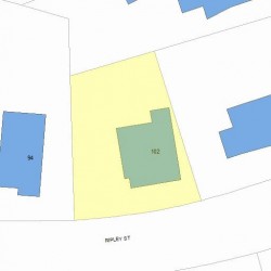 102 Ripley St, Newton MA  02459-2208 plot plan