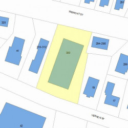 300 Tremont St, Newton MA  02458-2100 plot plan