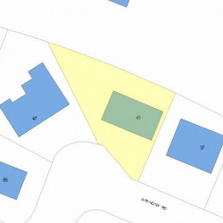 43 Anthony Rd, Newton MA 02460-1137 plot plan