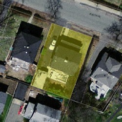 52 Eliot Ave, Newton MA 02465-1711 aerial view