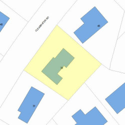 39 Clearwater Rd, Newton MA  02462-1132 plot plan