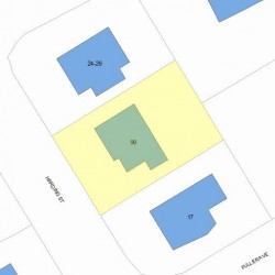 99 Harding St, Newton MA 02465-1338 plot plan