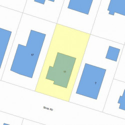 11 Dana Rd, Newton MA 02465-1144 plot plan