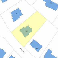 280 Hartman Rd, Newton MA 02459-2856 plot plan