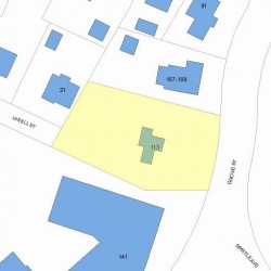 113 Grove St, Newton MA 02466-2615 plot plan