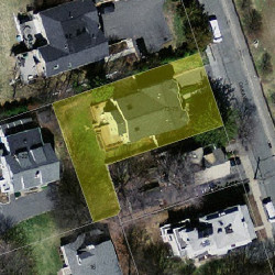 73 Oak Ave, Newton MA  02465-1814 aerial view