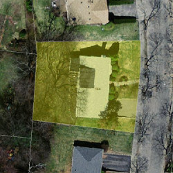 144 Evelyn Rd, Newton MA 02468-1042 aerial view