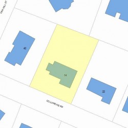 14 Columbine Rd, Newton MA  02459-3444 plot plan
