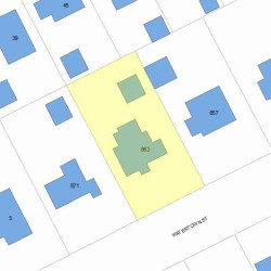 863 Watertown St, Newton MA 02465-2141 plot plan