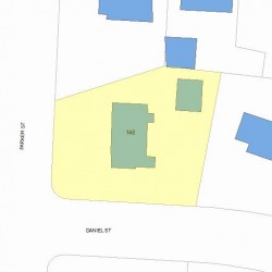 148 Parker St, Newton MA  02459-2553 plot plan