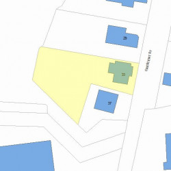 33 Crescent St, Newton MA 02465-2007 plot plan