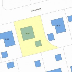 36 Athelstane Rd, Newton MA  02459-2419 plot plan