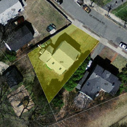 166 Dickerman Rd, Newton MA 02461-1304 aerial view