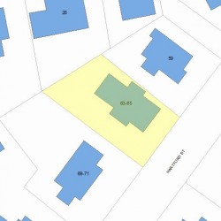 65 Hartford St, Newton MA  02461-1540 plot plan
