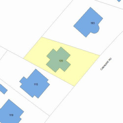 109 Commonwealth Ave, Newton MA 02459 plot plan