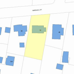 50 Marshall St, Newton MA  02459-1658 plot plan