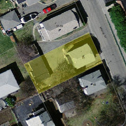 61 Bridge St, Newton MA 02458-1103 aerial view