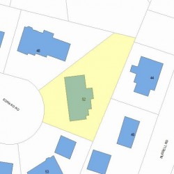 52 Edward Rd, Newton MA 02465-1120 plot plan