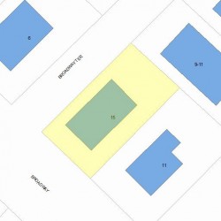 15 Broadway Ter, Newton MA  02460-1404 plot plan