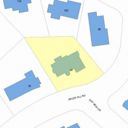 60 Cross Hill Rd, Newton MA  02459-3121 plot plan