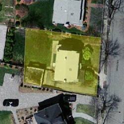 73 Davis Ave, Newton MA  02465-1925 aerial view