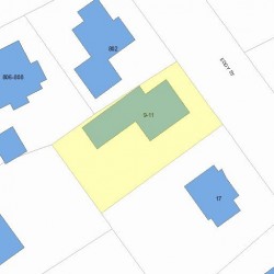 9 Eddy St, Newton MA  02465-2132 plot plan