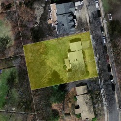 45 Beethoven Ave, Newton MA 02468-1732 aerial view